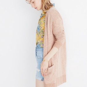 Madewell Heather blush Ryder summer cardigan xxs